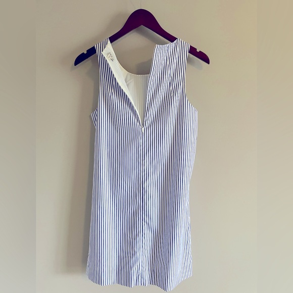 Cortland Park Navy Blue & White Dress with Pockets - Size Extra Small - Picture 3 of 5